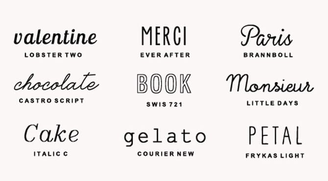 romantic fonts