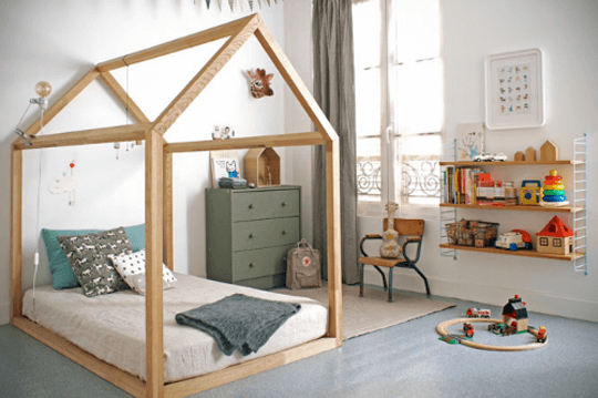 rumah di dalam rumah: desain dekorasi kamar untuk anak