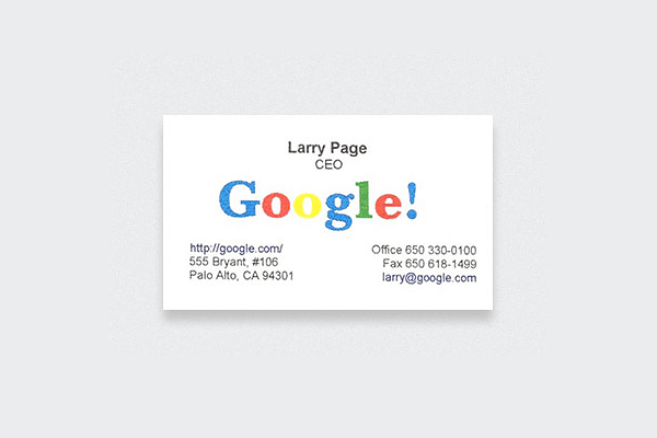 kartu nama larry page