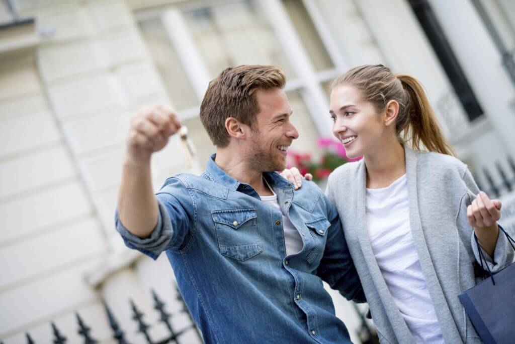 Couple buying a house