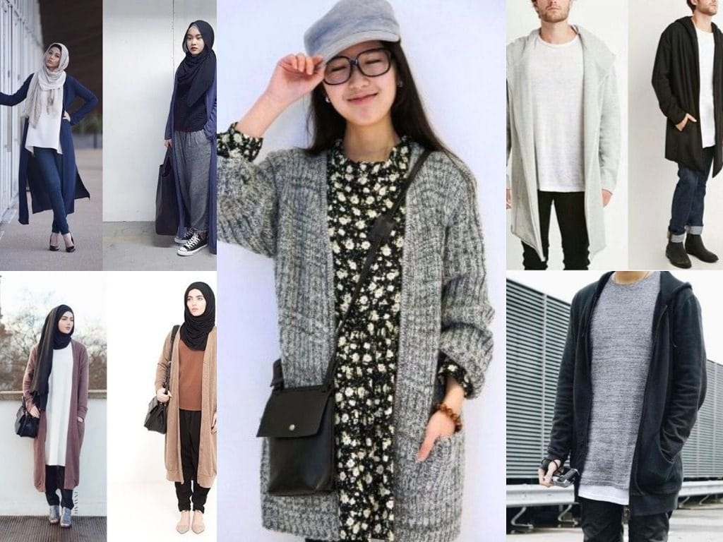 mudik lebaran dengan long cardigan kekinian