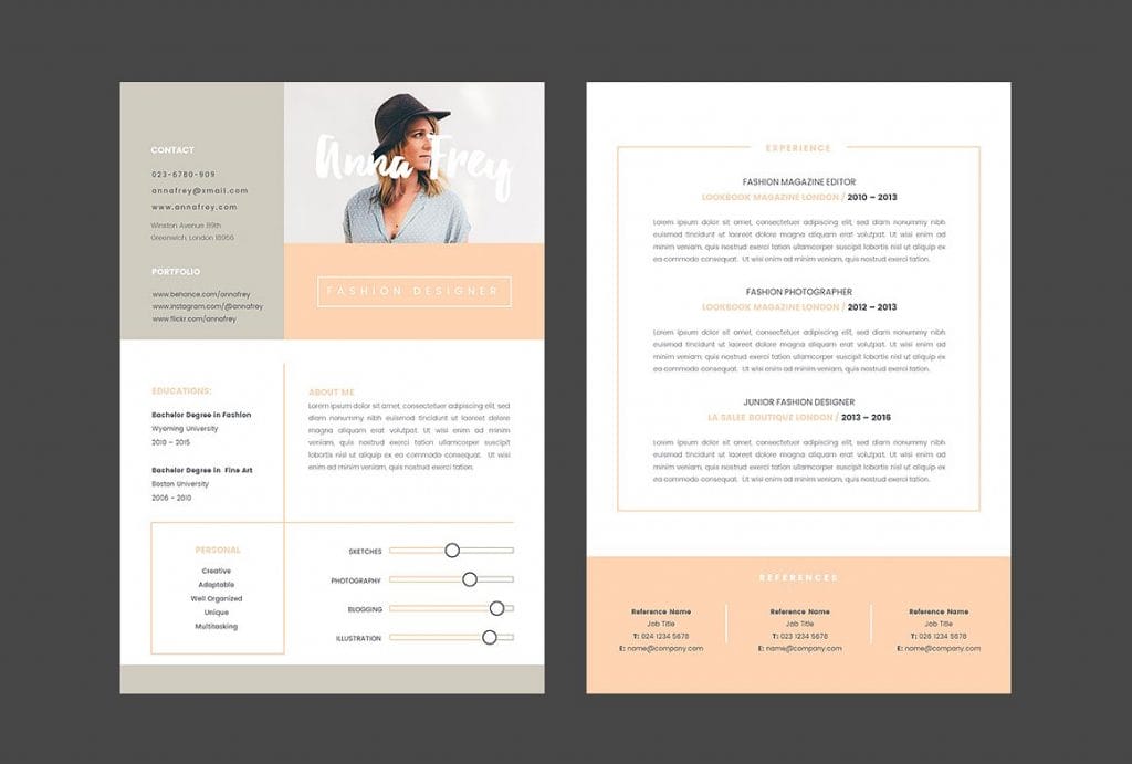 referensi cv unik dan kreatif - calm style