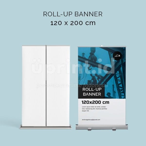 gambar pada standing banner roll up