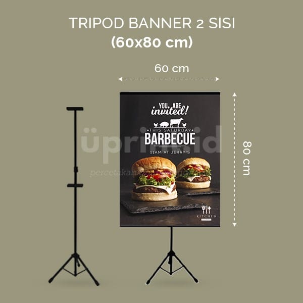 gambar pada standing banner tripod