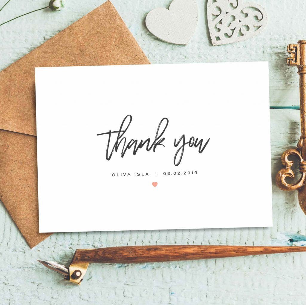 cetak thank you card