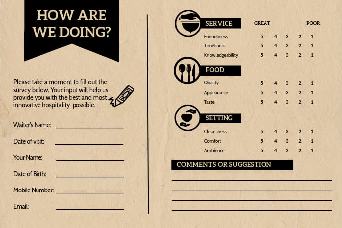 Contoh 1 Desain Comment Card