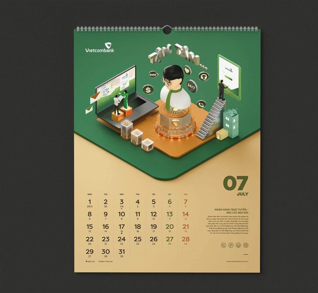 kalender dinding spiral