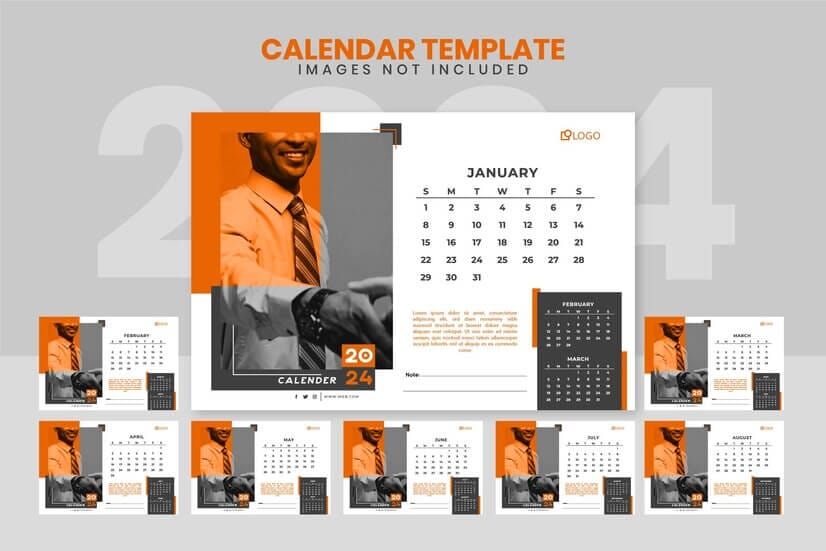 Template Kalender 2024: Kemudahan dan Kreativitas dengan Uprint.id, Percetakan Kalender Terbaik 2 Template kalender